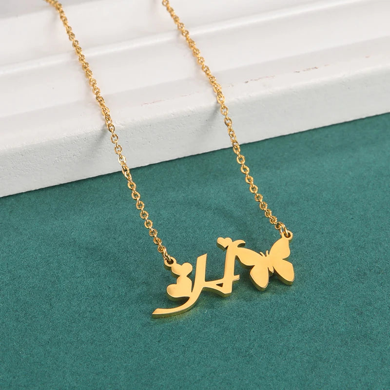 Collana Farfalla con Lettere | CONFEZIONE REGALO INCLUSA!