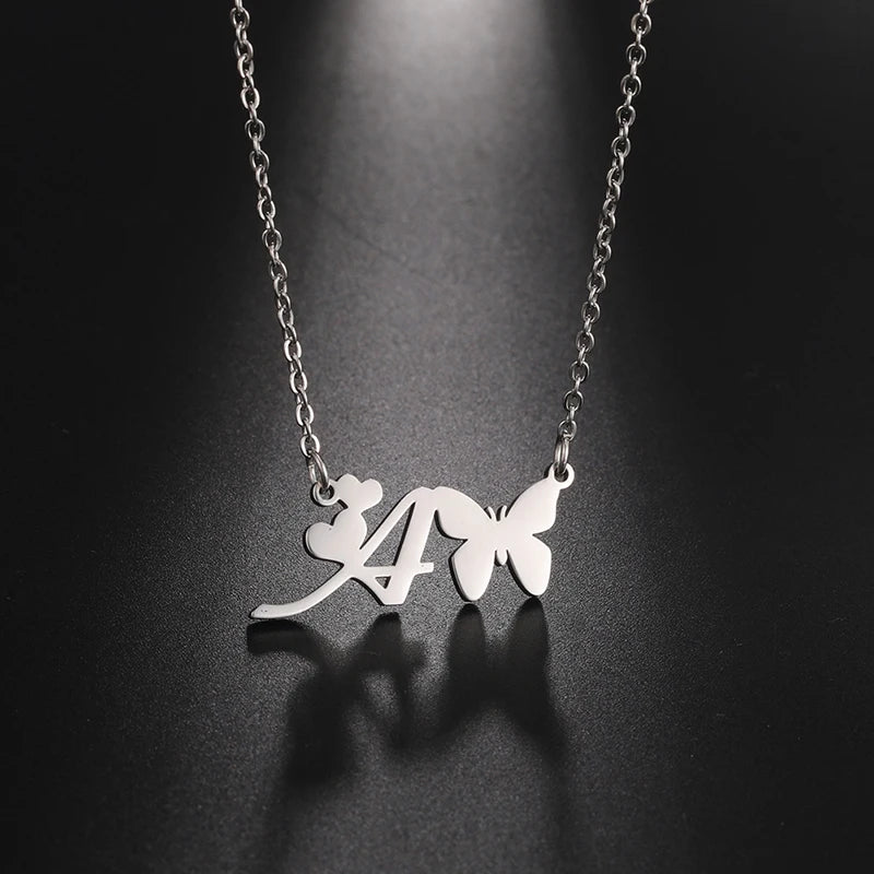 Collana Farfalla con Lettere | CONFEZIONE REGALO INCLUSA!
