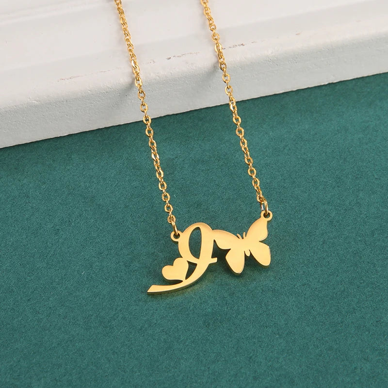 Collana Farfalla con Lettere | CONFEZIONE REGALO INCLUSA!