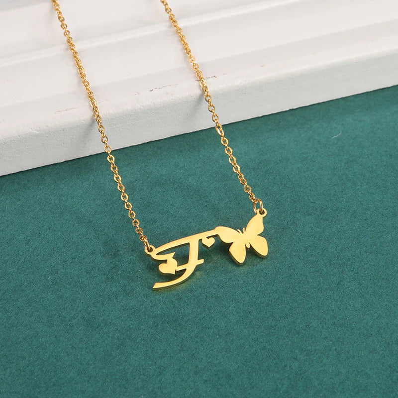 Collana Farfalla con Lettere | CONFEZIONE REGALO INCLUSA!